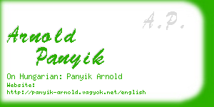 arnold panyik business card